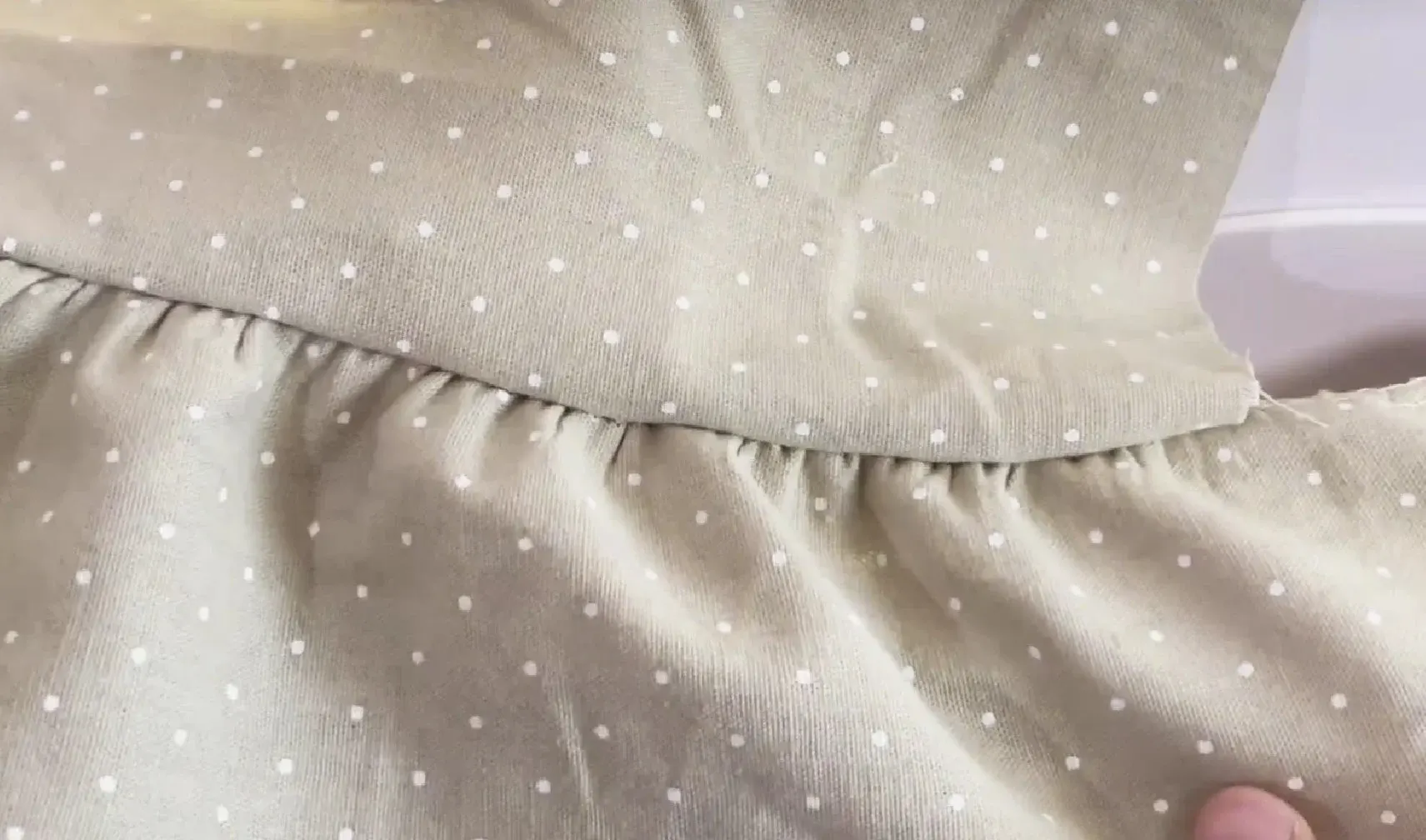 How to sew a polka dot dress.