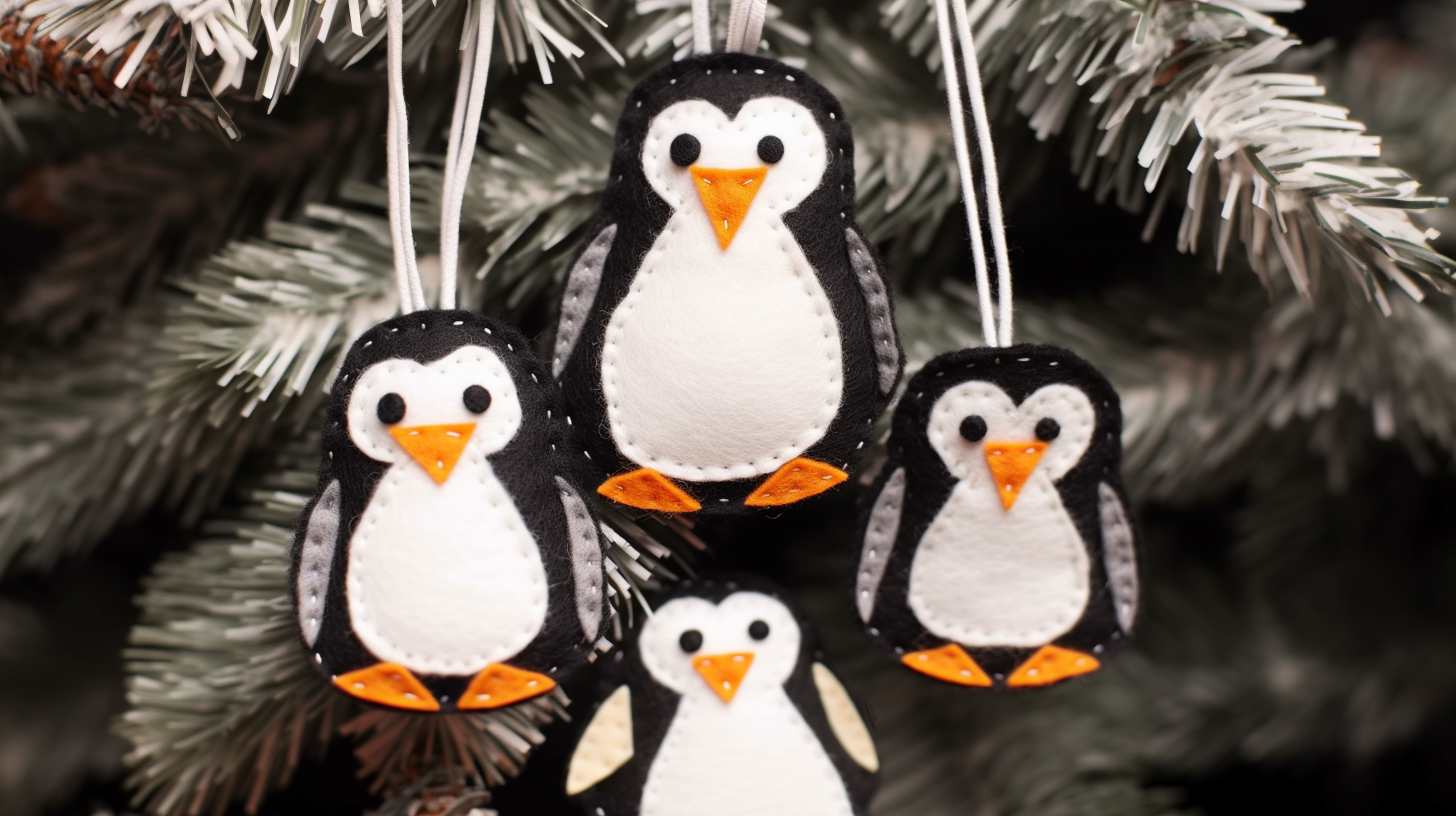 Cute No Sew Felt Penguin Ornament
