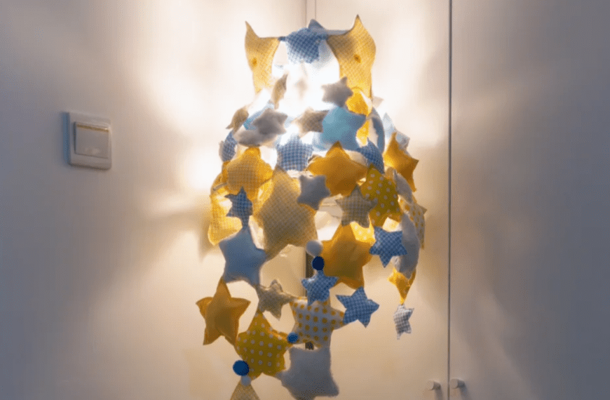 Floor Lamp Makeover: Creatively Transform with Fabric Stars