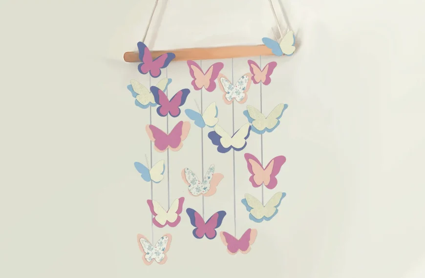 How to DIY Fabric Butterfly Wind Chimes