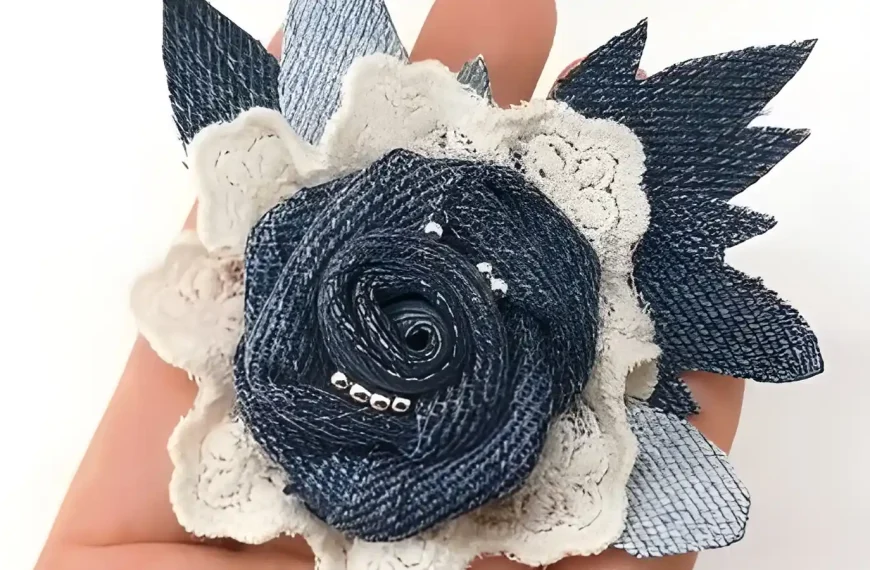 How to Make a Denim Flower with Fabric Scraps: A Sewing Tutorial