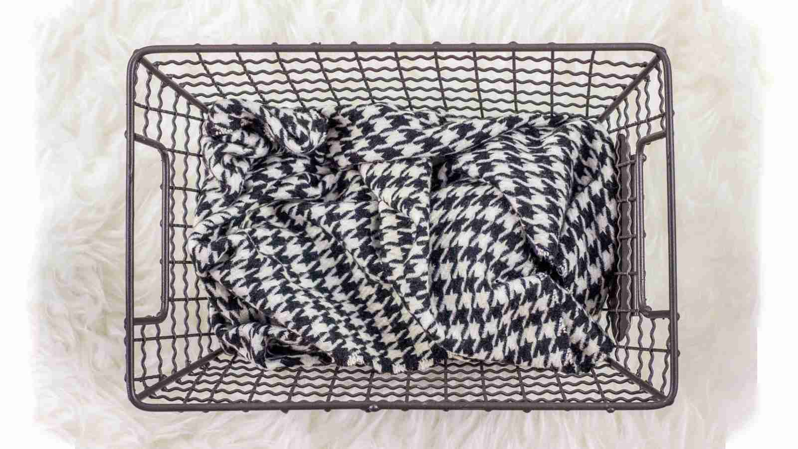 Keep fabric in wire baskets