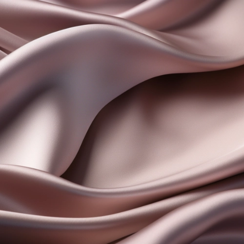 A close up image of a pink lyocell fabric, similar to silk.