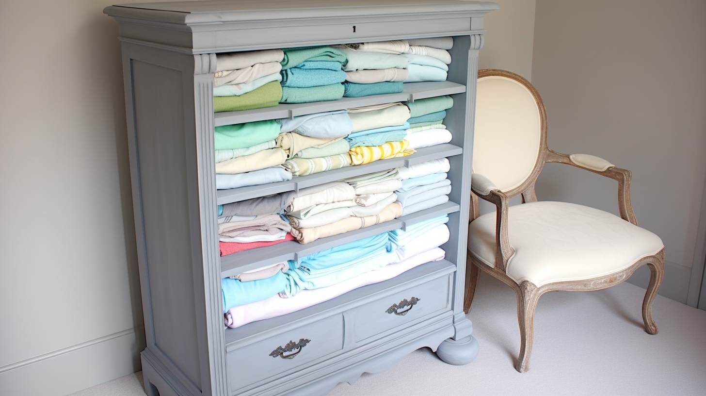 a_dresser_full_of_rolled_up_fabric_in_the dresser